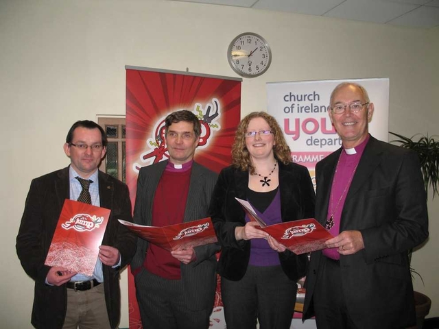 Pictured at the launch of JUMP, a new CIYD initiative for 18-30 year olds are (left to right) David Brown, CIYD Youth Ministry Co-ordinator, the Rt Revd Richard Henderson, Bishop of Tuam, Killala and Achonry and President of CIYD, Catherine Little, CIYD Year Out Co-ordinator and the Archbishop of Armagh, the Most Revd Alan Harper.