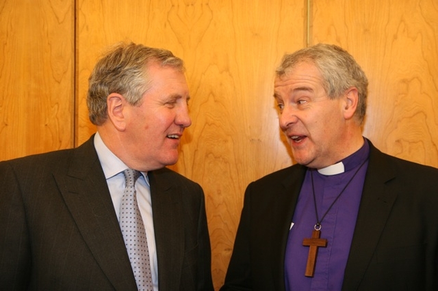Pictured at the blessing and dedication of new facilities at the Church of Ireland Theological Institute are Robert Neill of the Representative Church Body and the Rt Revd Michael Jackson, Bishop of Clogher.