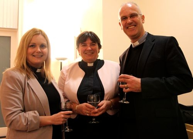 The Revd Nicola Halford, the Revd Gillian Wharton and the Revd Dr Maurice Elliott at the launch of the latest volume in the Braemor Studies Series.