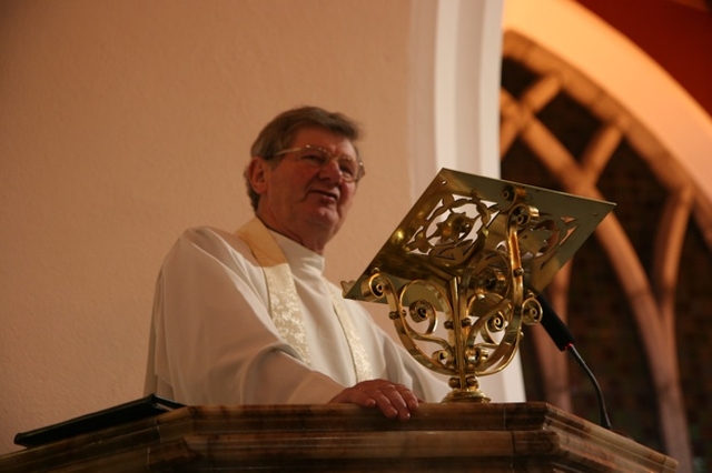 The former Archdeacon of Dublin, the Venerable Gordon Linney preaches at the institution of the Revd Canon Mark Gardner as Vicar of the St Patrick's Cathedral Group of parishes at St Catherine's Church, Donore Avenue.