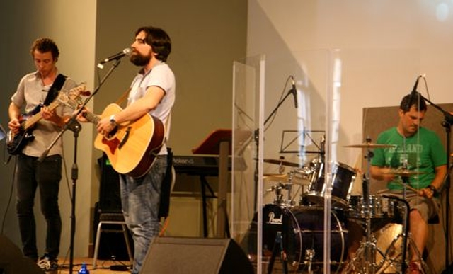 Ferg Breen and band perform at the closing event of Urban Soul 2012 in the Exchange on Gardiner Street. About 100 teenagers took part in the two day programme undertaking various social initiatives in Dublin 1. 