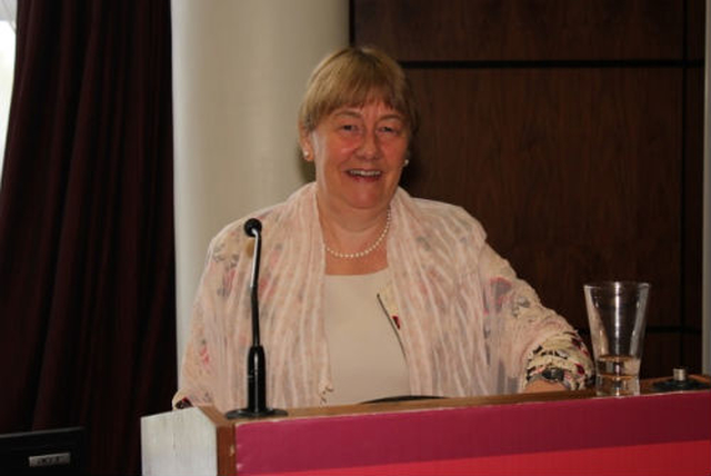 Deirdre Matthews, Assistant Chief Inspector, the Dept of Education and Skills addresses the Dublin and Glendalough Primary School Principals and Chairpersons Patron’s Day in the Clarion Hotel, Liffey Valley. 