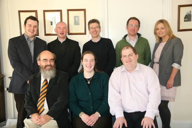 The Revd Patrick Comerford, Director of Spiritual Formation, pictured with his Bible Study group at the Church of Ireland Theological Institute. 