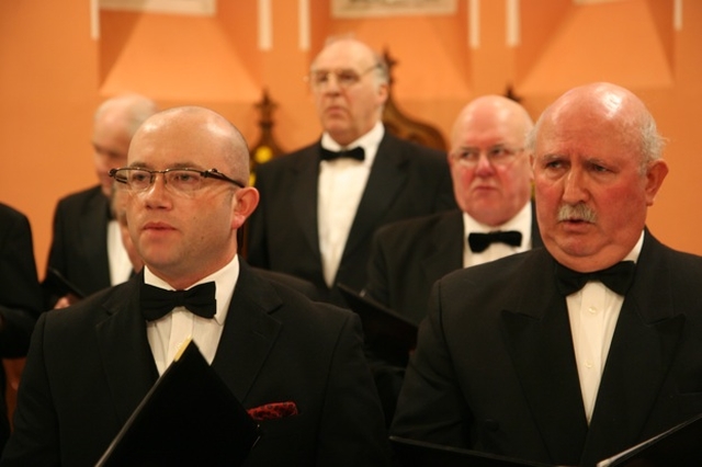 Members of the Dublin Conservative Club Men's Choir at the Songs of Praise Service in St John the Evangelist Church Coolock marking the start of the parish's celebrations of the 250th Anniversary of the construction of the present Church building. 