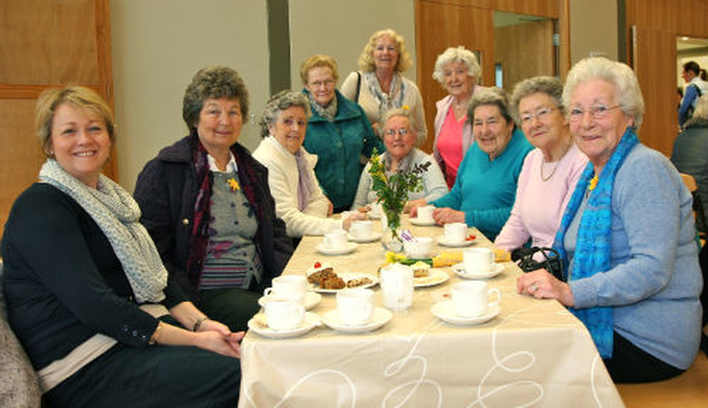 The Daffodil Day coffee morning in St Paul’s Parish Centre in Glenageary attracted a great crowd including these ladies from the parish and surrounding areas. 