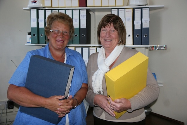 Daphne Metcalfe, Director's Secretary, and Lynda Levis, Bursar, pictured at the Church of Ireland Theological Institute. 