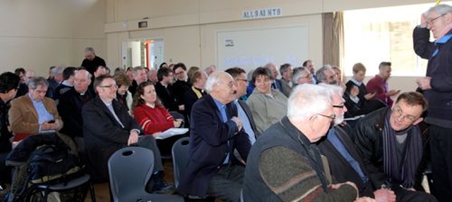 Members of the clergy from Dublin and Glendalough gathered in the Church of Ireland College of Education in Rathmines to hear the Bishop of London, the Rt Revd Richard Chartres, speak of developments in the Diocese of London. 