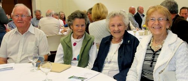 Neville and Ann Allison and Edith Wheatley and Silvia O’Toole enjoying the celebrations for the opening of Newcastle and Newtownmountkennedy Parish Centre. 