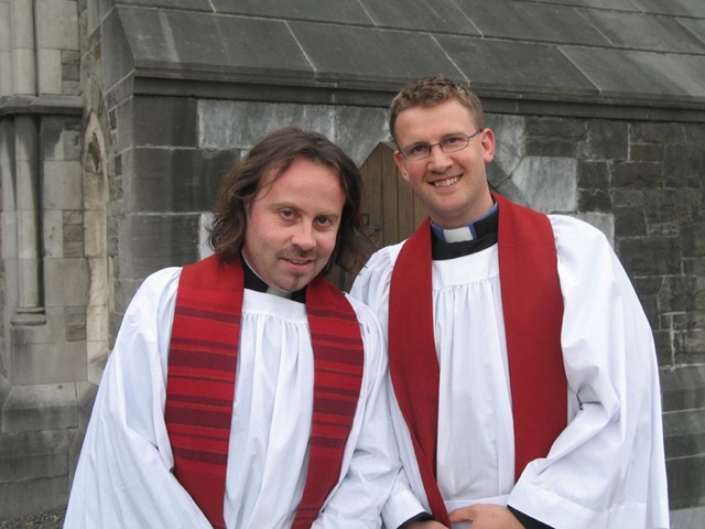 Pictured are the CORE clergy team, Priest in Charge, the Revd Jon Kissell (left) with the Revd Rob Jones after Rob's ordination to the priesthood.