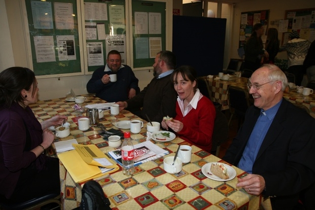 Some of the Religion Teachers and Chaplains at 3 Rock's Advance day (left around the table) Claire Edwards, Newpark Comprehensive, the Revd David Oxley, St Patrick's Grammar School, the Revd Tim Irvine, Rathdown School, Shuna Hutchinson-Edgar, High School and the Revd Michael Heaney, St Columba's College.