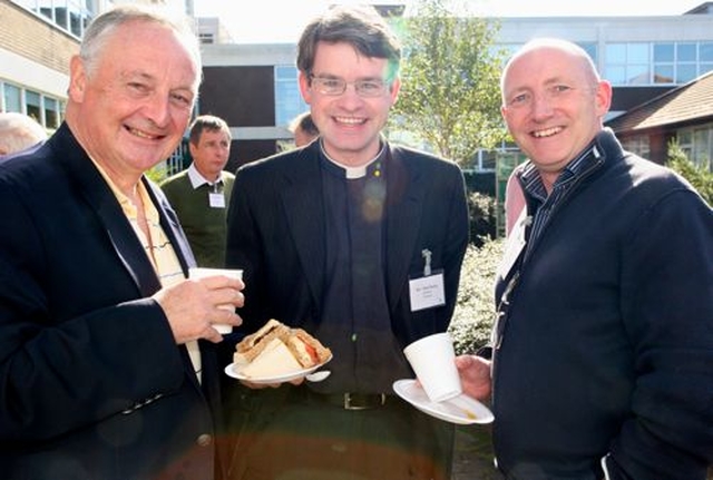 Martin Cuppage, Ballybrack; Revd Niall Sloane, Holy Trinity, Killiney; and Revd Norman McCausland, Killiney, at the Diocesan Growth Forum in The High School, Rathgar. 