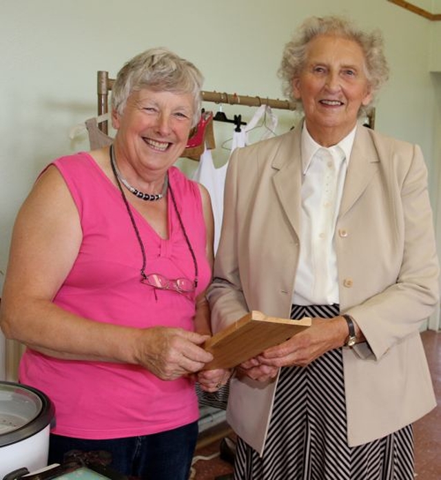 Taking charge of the white elephant stall at Donoughmore Fete and Sports Day were Heather Moody and Eileen Fenton. Eileen has been looking after the stall for many years. 