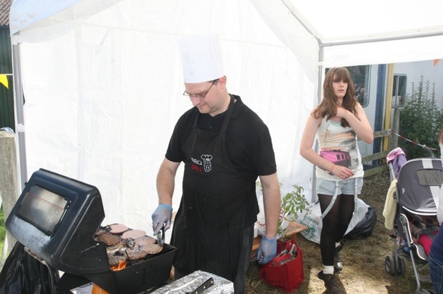 Simon Wembridge on the BBQ at the Donabate Parish Fete.