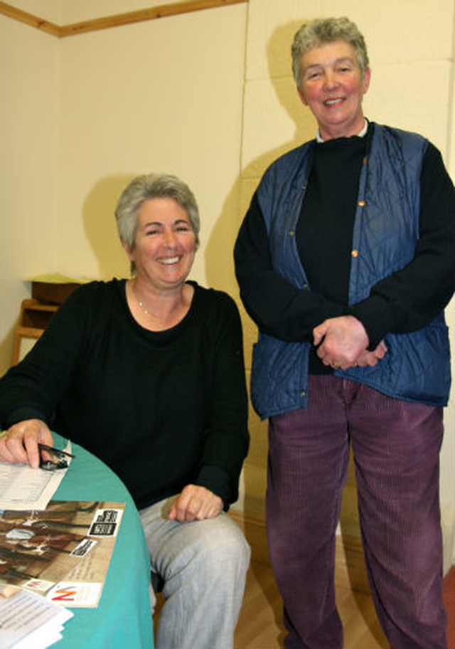 Marjorie Travers and Eve Holmes at the start of the Spring Summer 2012 Music in Calary season in Calary Church. 