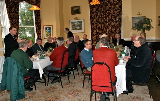 The Revd Nigel Sherwood welcomes clergy to the North East and South East Glendalough annual Ecumenical Clergy Lunch in Bel Air, Ashford on Friday January 18.