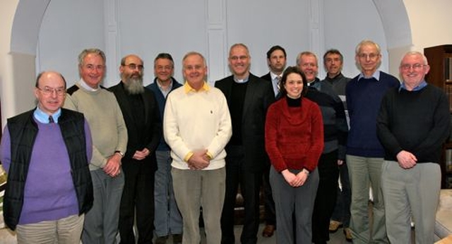 The Bench of Bishops of the Church in Wales visited the Church of Ireland Theological Institute for three days from January 15 to 17. The bishops held their quarterly meeting in the institute but the main purpose of their visit was a factfinding mission to see how training is carried out in the Church of Ireland and how CITI has been developed. During their time in Ireland they met the director of CITI, the Revd Dr Maurice Elliott; Andrew McNeile of Dublin and Glendalough Diocesan Councils, CITI staff member Dr Katie Heffelfinger; Diocesan Director of Ordinands, the Revd Ted Woods; and a number of the intern deacons. They also visited the RCB Library. Pictured from left to right are: the Bishop of St David’s, the Right Revd Wyn Evans; the Bishop of Monmouth, the Right Revd Dominic Walker; CITI lecturer, Canon Patrick Comerford; the Bishop of Swansea and Brecon, the Right Revd John Davies; the Archbishop of Wales and Bishop of Llandaff, the Most Revd Dr Barry Morgan; CITI director, the Revd Dr Maurice Elliott; the Archbishop of Wale’s deputy registrar, Julian Luke; CITI lecturer, Dr Katie Heffelfinger; the Bishop of St Asaph, the Right Revd Gregory Cameron; the Bishop of Bangor, the Right Revd Andrew John; provincial secretary, John Shirley; and CITI lecturer, the Revd Patrick McGlinchey.