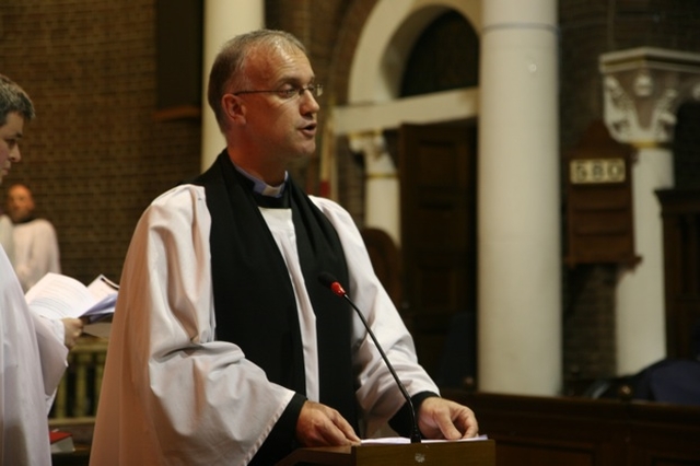 The Director of the Church of Ireland Theological Institute, the Revd Dr Maurice Elliott welcoming everyone to the Institute's Advent Carol Service in St George and St Thomas Church, Dublin.