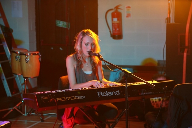 Jenna Toro singing at a concert in St Matthias Parish in aid of a school and agricultural projects in Shyogwe, Rwanda.