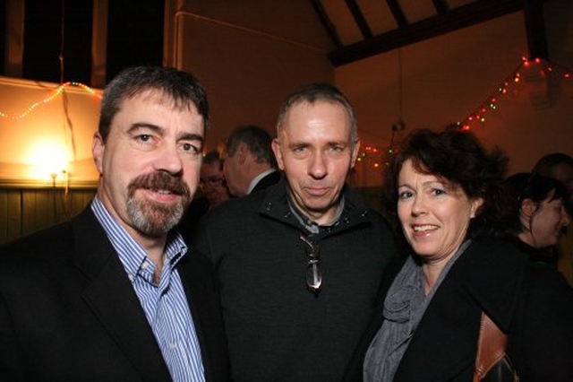 Guy Kilroy, Robert and Ann McKay at the recent Sandford & St Philip’s Christmas Festivities in St Philip’s, Milltown Parish Hall.