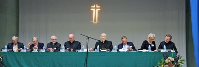 The top table at Dublin and Glendalough Synods which took place in Taney Parish Centre on October 15 and 16. 