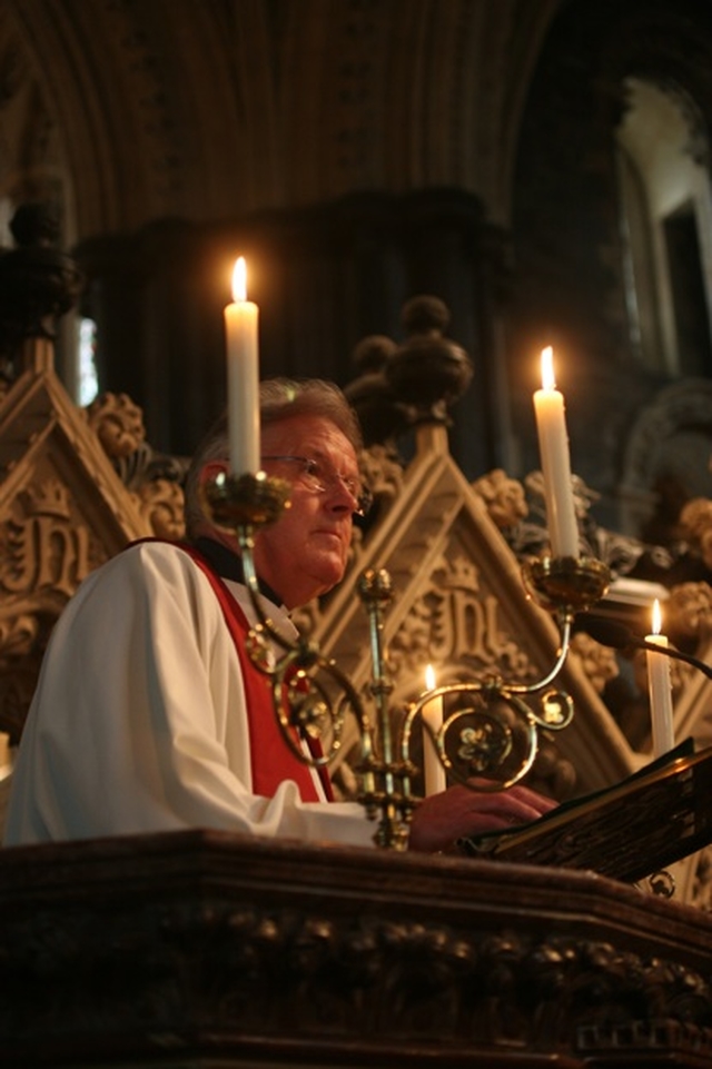 The Revd Canon Desmond Sinnamon, Rector of Taney preaching at the ordinations of the Revd Stephen Farrell, the Revd Anne-Marie O'Farrell and the Revd Robert Lawson to the Priesthood in Christ Church Cathedral.