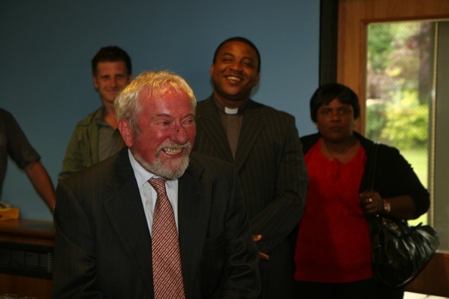 Former Diocesan Secretary Keith Dungan at a reception at his honour before Diocesan Councils meeting in Church of Ireland House. During the reception a presentation was made to Keith and his wife, Carol.