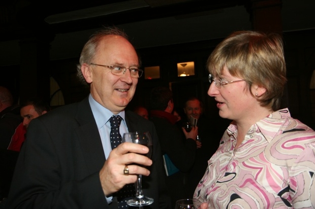 Brendan Twomey and Susan Hood at the launch of The proctors’ accounts of the parish church of St Werburgh, Dublin, 1481-1627 published by Four Courts Press and edited by Canon Adrian Empey.