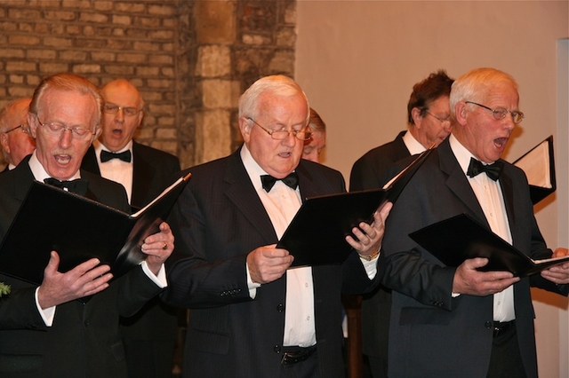 Members of the Dublin Conservative Club Choir pictured singing at the Christmas Carol Service in St Audeon's Church, St Patrick's Cathedral Group of Parishes. 
