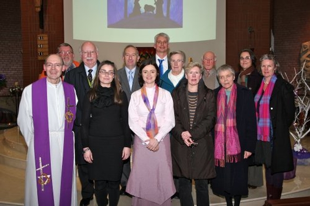 Members of Eco–Congregation with representatives of various churches and harpist Revd Anne Marie O’Farrell at Eco–Congregation’s Ecumenical Prayer Service for the UN Climate Change summit.