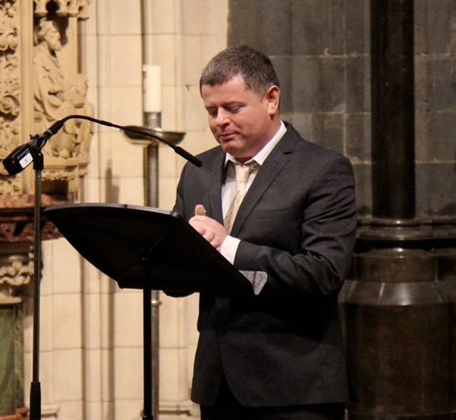 Aonghus Dwane speaking at the launch of his book ‘Donald Caird: Church of Ireland Bishop: Gaelic Churchman: a Life’.