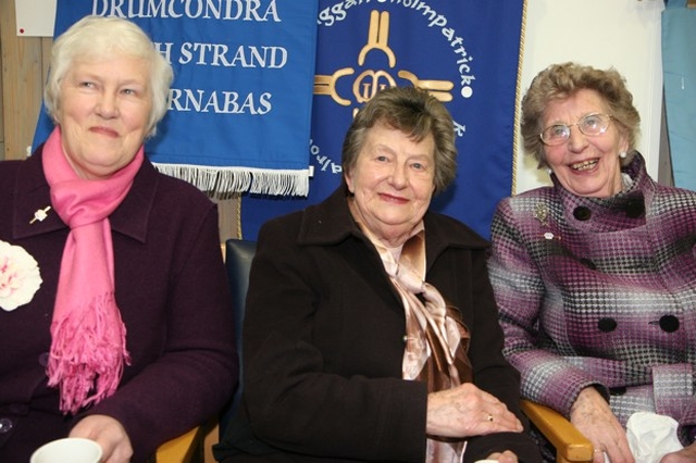 Pictured are some of the members of the Mothers' Union present at the reception following the commissioning of Joy Gordon as the new Dublin and Glendalough Diocesan Mothers' Union Present. Pictured are Lila Kinch and Maud Cuffe (both Arklow Branch) and Iris Crosse (Drumcondra and North Strand Branch).