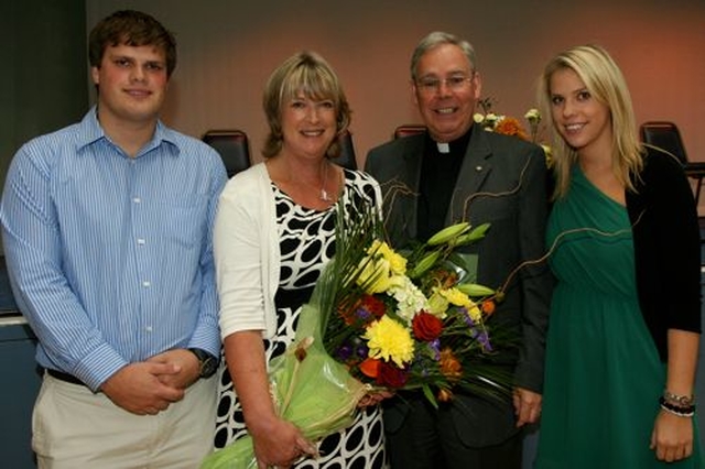The new rector of Taney, Revd Robert Warren, his wife, Vera and their children, John and Sarah. 