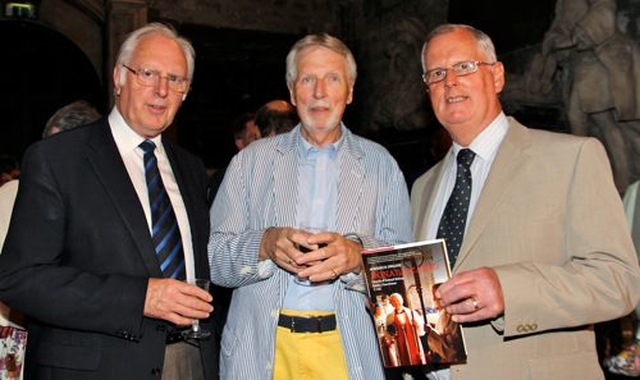 Brian Bradshaw, Desmond Campbell and David Caird following the launch of  ‘Donald Caird: Church of Ireland Bishop: Gaelic Churchman: a Life’ by Aonghus Dwane