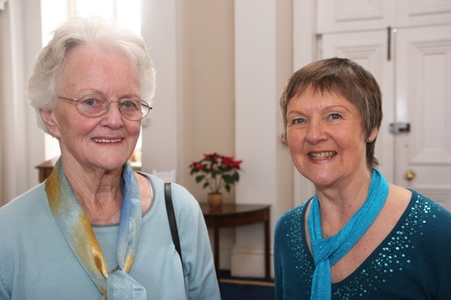 Pictured at a lunch in Dún Laoghaire for retired clergy and their spouses and widows are Helen Baird and Primrose Bryan.