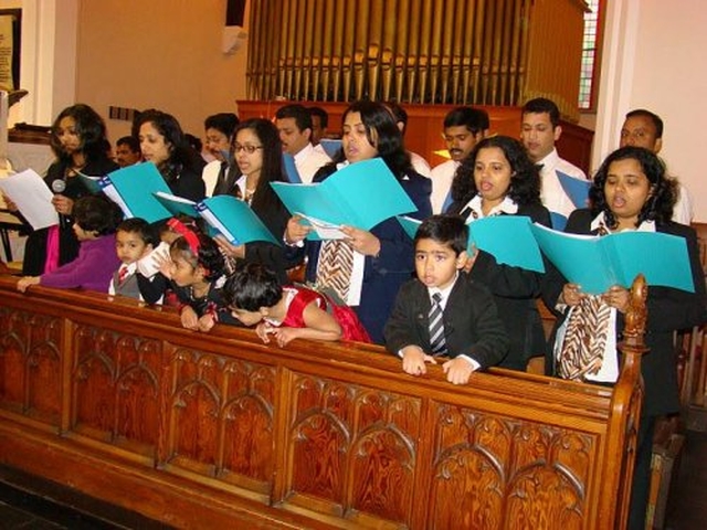 Indian Christmas Joy: the Malayalam Church Choir sings a carol at St Catherine’s Church, Donore Avenue.