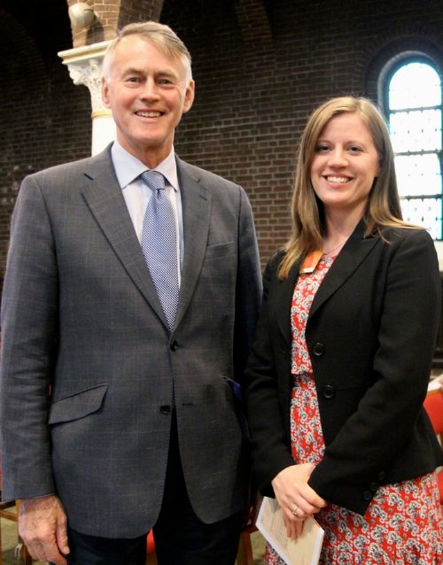 The treasurer and the coordinator of Church’s Ministry of Healing: Ireland, Richard Graves and Jessica Stone in St George and St Thomas’s Church, Dublin, following the Church’s Ministry of Healing Thanksgiving Service.