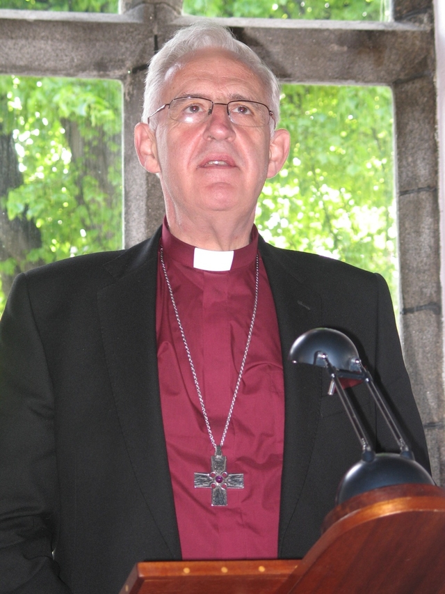 The Archbishop of Dublin, the Most Revd Dr John Neill speaking during the visit of Bishop Wulgang Huber from Berlin in Methodist Centenary Church, Dublin.