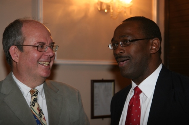 Pictured are the researchers for the Republic of Ireland part of the Directory of Migrant Led Churches and Chaplaincies, Dr Alan Bruce (left) of Universal Learning Systems and the Revd Dr Livingstone Thompson of Meath Cultural Solutions. The Directory is a Hard Gospel Supported Project.