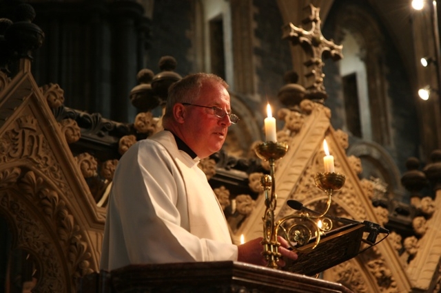 The Revd Ted Woods preaching at the ordination of the Revd Sarah Marry, the Revd John Godfrey, the Revd Jim Wallace, the Revd Nicola Halford, the Revd Yvonne Ginnelly and the Revd Martin O’Connor to the Diaconate in Christ Church Cathedral, Dublin.