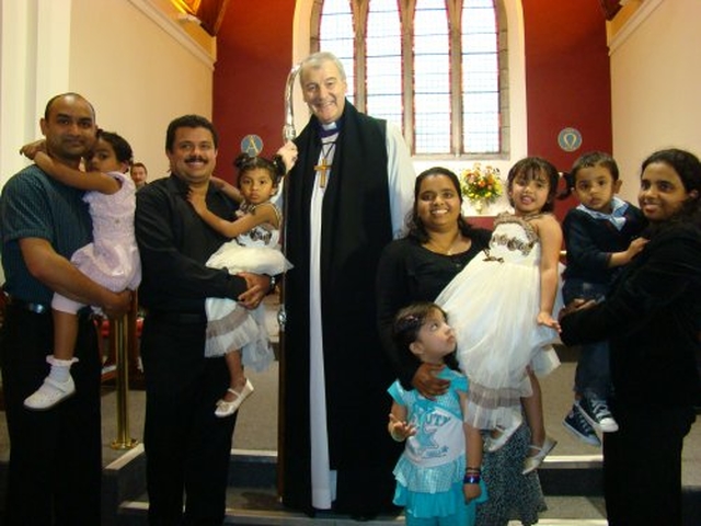 Some members of Discovery family photographed with the Archbishop of Dublin, the Most Revd Dr Michael Jackson.