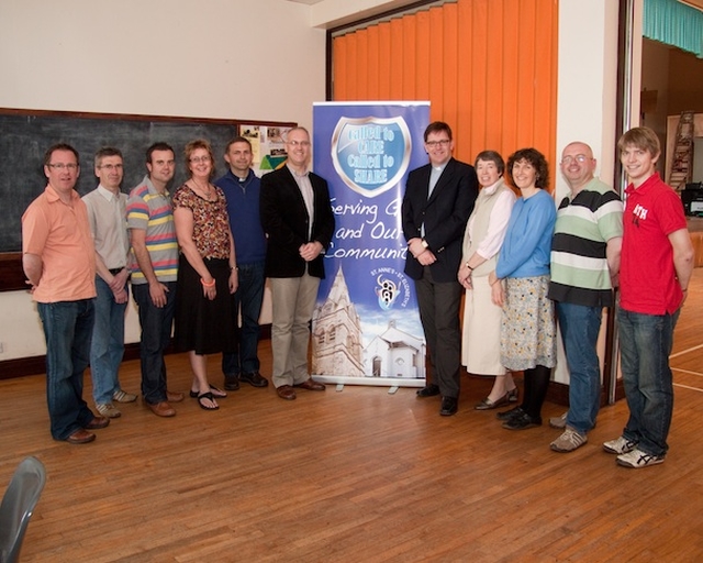 Pictured on the Church of Ireland Theological Institute's Holy Week Mission to Drumglass Parish in Armagh were Andrew White, Alistair Morrison, Colin McConaghie, Caroline Mansley, Stephen McElhinney (Curate in Drumglass), Maurice Elliott (CITI Director) Andrew Forster (Rector of Drumglass), Elizabeth Stevenson (NSM Drumglass), Stephanie Woods, James Conlan and Gareth Campbell (Youth Worker in Drumglass). Photo: The Revd Gerald Macartney, Armagh DCO.