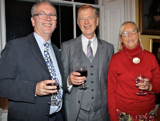 David Reynolds and Fred and Ann Rountree at the launch of Rediscovering Saint Patrick: A New Theory of Origins by Marcus Losack which took place in the Deanery of St Patrick’s Cathedral, Dublin, on Thursday October 24.