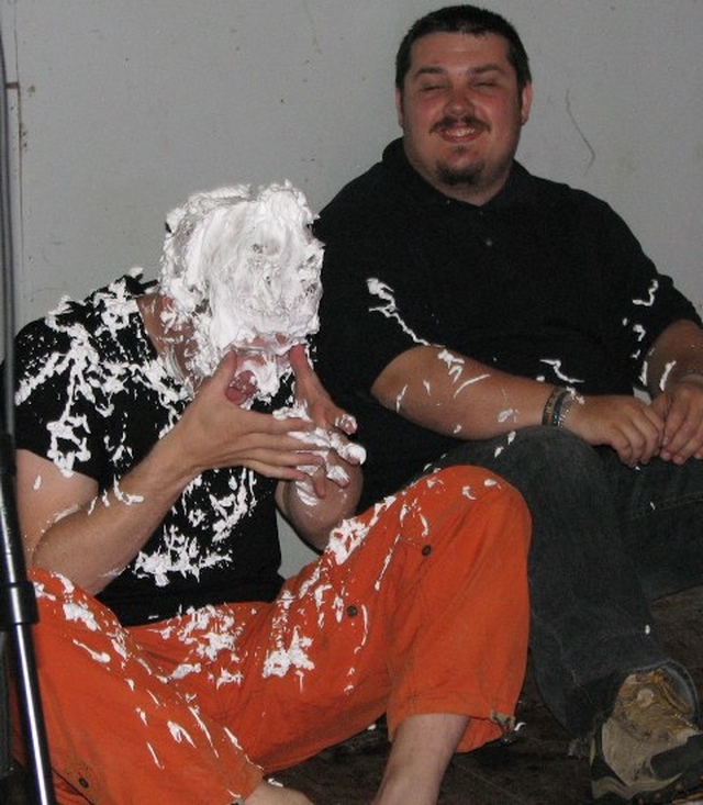 3 Rock Director Greg Fromholz gets 'gunged' at the Dublin and Glendalough Diocesan Youth Camp in Co Tipperary.