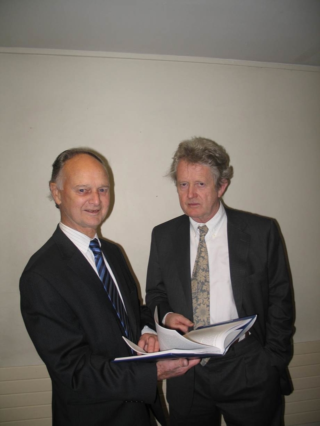 Pictured at the launch of From the Margins to the Centre – A History of the Irish Times are the book’s author, Dermot James and Broadcaster and Historian, Dr John Bowman