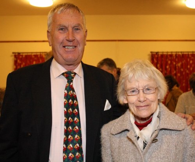 Eddie Brownell and Barbara Power at the reception following the Mageough Chapel Carol Service
