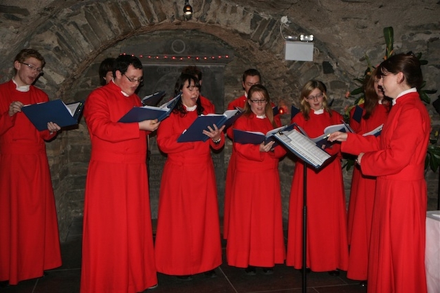 The choir entertains the crowd at the Rediscover Christ Church Book Launch. 