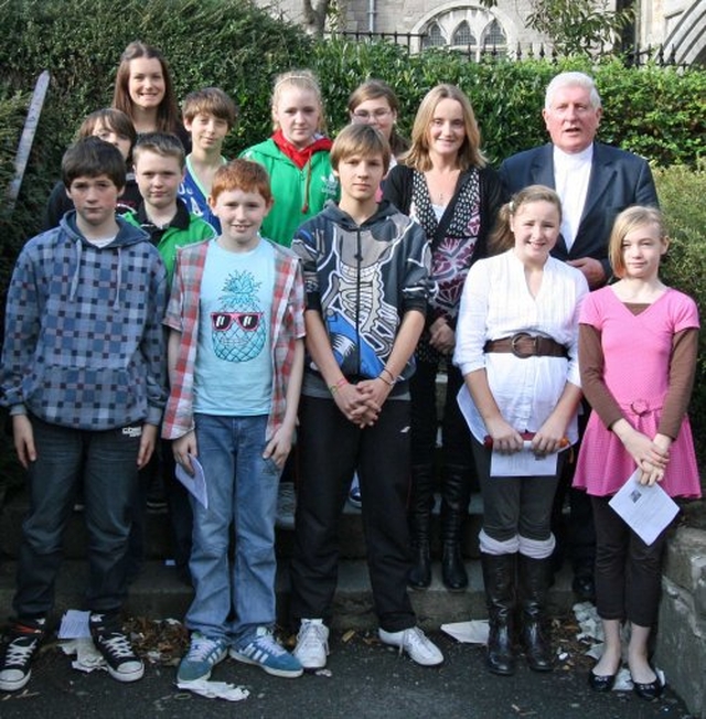 Children, Clergy & Staff from Springdale NS, Raheny at the Dublin & Glendalough Diocesan Primary Schools Service.