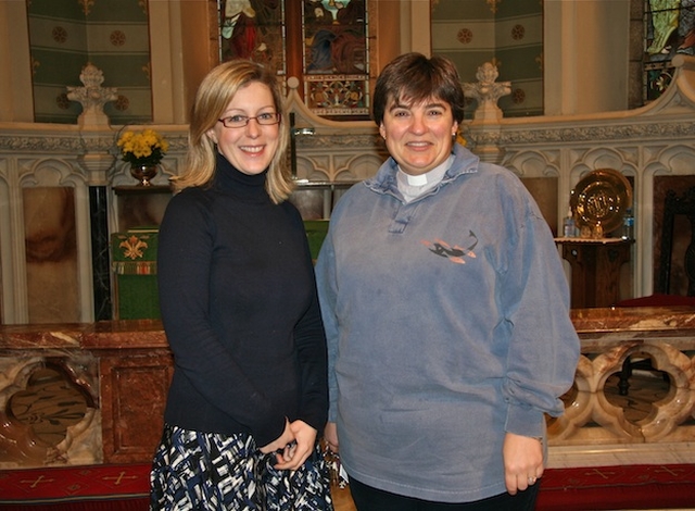 Rachel Dawson, Principal of Booterstown NS, and the Revd Gillian Wharton, Rector, pictured following the school's weekly assembly in St Philip and St James’ Church. The Parish Profile on Booterstown & Mount Merrion will appear in the March issue of The Church Review. 