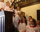 The Choir of St Ann's, Dawson Street getting ready to go at the harvest thanksgiving service and dedication of gifts. The service also marked the official re-opening of the Church following several months of refurbishment.