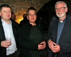 Aonghus Dwane, Uta Raab and Canon Neil McEndoo at the launch of the Word that spake it – an exhibition marking the 350th anniversary of the 1662 Book of Common Prayer in Christ Church Cathedral. 